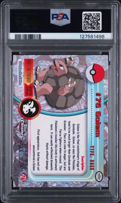 2000 TOPPS CHROME POKEMON T.V. #76 GOLEM PSA 8 - Image 2