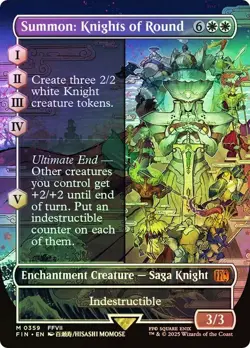 Summon: Knights of Round Foil Borderless Final Fantasy MTG NM - Image 1
