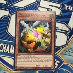 Yugioh! Droll & Lock Bird RA02-EN006 Super Rare 1st Edition NM - Image 1