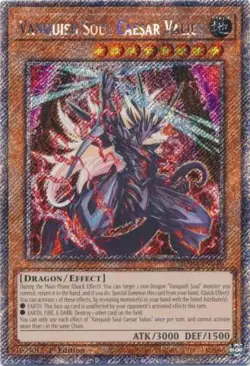 Yugioh! Vanquish Soul Caesar Valius - RA04-EN046 - Platinum Secret Rare - 1st Ed - Image 1