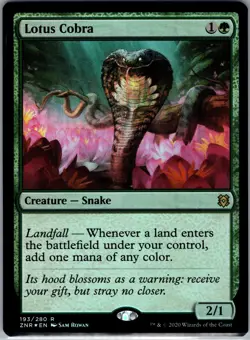 Lotus Cobra FOIL x1 Zendikar Rising Magic the Gathering MTG LP/NM - Image 1