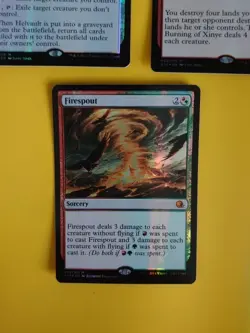 3 FTV Firespout, Helvault & Burning of Xinye MTG 3 card. FOIL mythic - Image 2