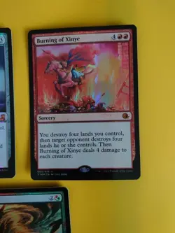 3 FTV Firespout, Helvault & Burning of Xinye MTG 3 card. FOIL mythic - Image 3
