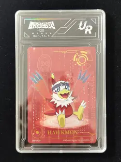 Digimon Adventure 02 The Beginning Encapsulated Holo Card DM-UR10 Hawkmon -J12 - Image 1
