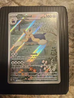 Stoutland 156/086 White Flare 2025 IR Holo Rare Pokemon Card TCG #2025 - Image 1