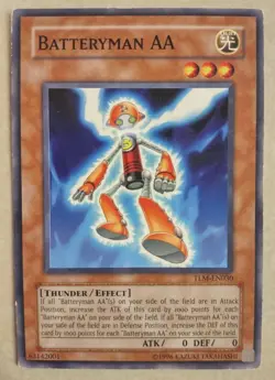 1996 Yu-Gi-Oh! TCG "BATTERYMAN AA" Card TLM-EN030 FREE SHIPPING! - Image 1