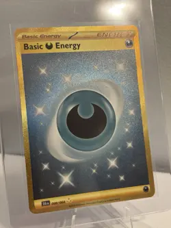 Basic Darkness Energy 098/064 Shrouded Fable Holo Gold Hyper Rare Pokemon Card - Image 1