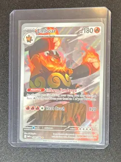 EMBOAR 098/086 2025 POKEMON CARD WHITE FLARE ILLUSTRATION RARE WHT EN - NM/Mint - Image 3