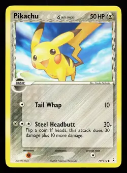 Pikachu 79/110 Common EX Holon Phantoms Pokemon Card - Image 1