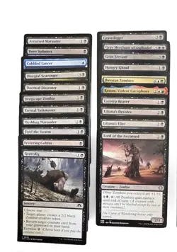 Lot of 71 Magic The Gathering Zombie/Graveyard Play C/Uc/R Foils & Tokens Cards - Image 2