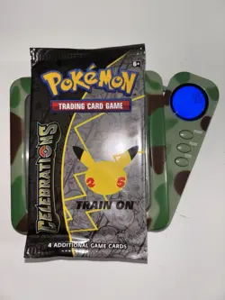 9.5g! Heavy Pokemon 25th Anniversary - Celebrations Booster Pack 4 Cards Sealed - Image 1