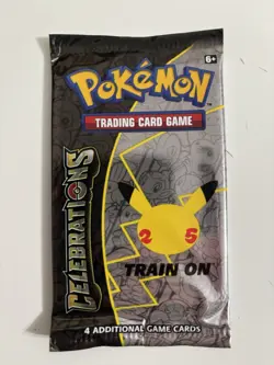 9.5g! Heavy Pokemon 25th Anniversary - Celebrations Booster Pack 4 Cards Sealed - Image 2