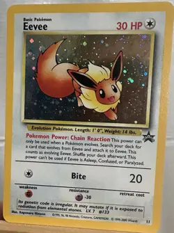 Eevee 11 - Black Star Promo - Holo Swirl - Vintage - Pokemon Card - MINT - Image 1