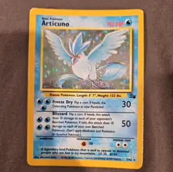 Pokemon TCG Articuno Fossil Holo Unlimited Rare Card 2/62 LP Condition - Image 1