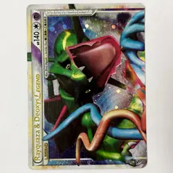 Rayquaza & Deoxys Legend Pokemon Trading Card 89/90 Top Half - Image 1