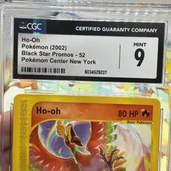 Pokemon Center NY Ho-Oh #52 Black Star Promo Card CGC 9 Mint - Image 5