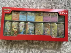 Pokemon TCG Prismatic Evolutions Costco 8 Mini-Tin Bundle w/ Promo Cards SEALED - Image 1
