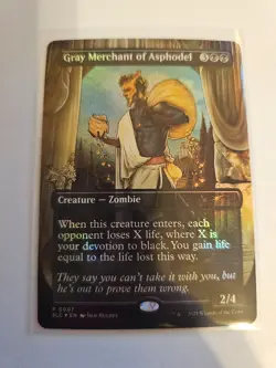 Gray Merchant of Asophdel Borderless FOIL MTG Secret lair Encyclopedia of Magic - Image 1