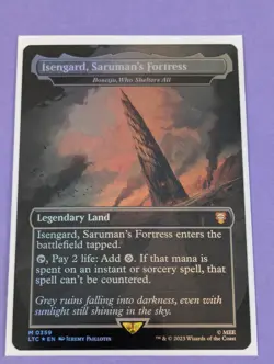 MTG: LOTR: Isengard, Saruman's Fortress - Boseiju, Who Shelters All Foil 0359 NM - Image 1
