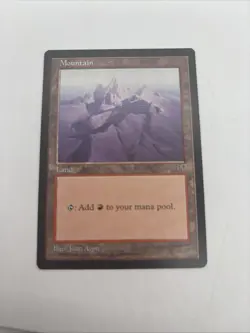 Magic The Gathering Mountain Purple Mirage Land Common Vintage - Image 1