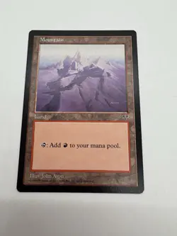 Magic The Gathering Mountain Purple Mirage Land Common Vintage - Image 3