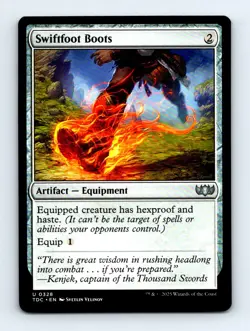 #328 2025 Tarkir: Dragonstorm Commander TDC / Swiftfoot Boots Uncommon - Image 1