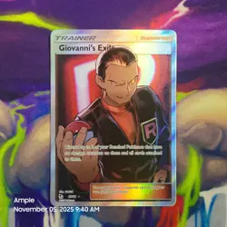Giovanni's Exile - Pokemon Hidden Fates Full Art Ultra Rare 67/68 TCG - Image 1