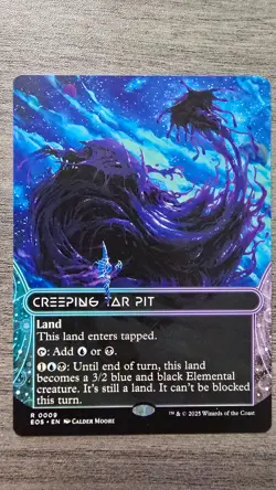 Creeping Tar Pit (Rare Borderless) #9 EOE Stellar Sights MTG NM - Image 1