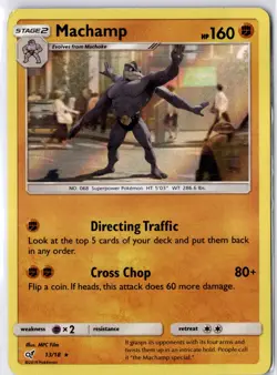 Machamp 13/18 Detective Pikachu Rare Holo Pokemon TCG HP - Image 1
