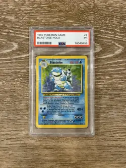 1999 Pokemon Base Set Holo Blastoise PSA 1 - Image 1