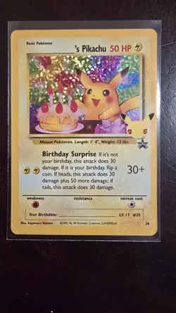Pokemon TCG Birthday Pikachu 24/53 Holo Celebrations Classic Collection - NM - Image 2