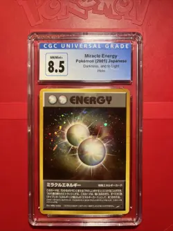 MIRACLE ENERGY 2001 POKEMON JAPANESE DARKNESS LIGHT RARE HOLO CGC 8.5 Q3213 - Image 1