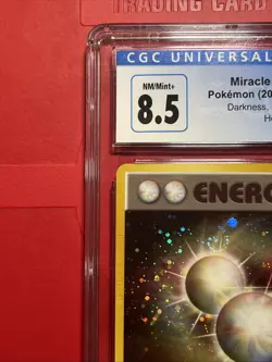MIRACLE ENERGY 2001 POKEMON JAPANESE DARKNESS LIGHT RARE HOLO CGC 8.5 Q3213 - Image 3
