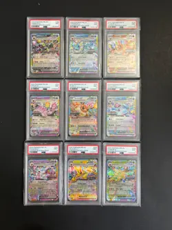 Pokemon TCG 2025 Prismatic Evolutions Eeveelution Stamped Promo Set PSA 9 - Image 1