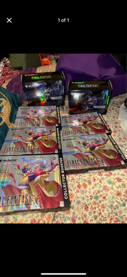 5 Magic The Gathering Final Fantasy Collector boosters and 2 Gift Bundles. - Image 1