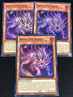 YUGIOH SNAKE-EYE BIRCH AGOV-EN009 1ST SUPER X3(NM) - Image 1