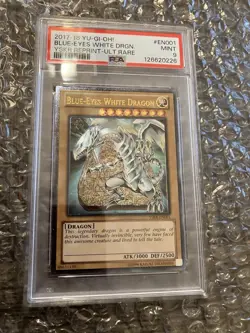Yu-Gi-Oh Blue-Eyes White Dragon Ultimate Rare PSA 9 - Image 1