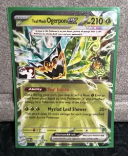 Teal Mask Ogerpon ex 025/167 Prize Pack Series Cards Holo - Image 1