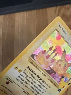 Birthday Pikachu 24 Holo Rare 25th Celebrations Classic Pokemon Card Print Line - Image 4