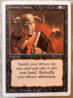 MTG - Demonic Tutor - NM Revised - Image 1