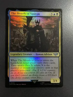 (FOIL) Mouth Of Sauron Mtg Magic The Gathering Tales Middle Earth Chase Card 216 - Image 1