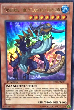 POSEIDRA THE ATLANTEAN DRAGON - SDRE-EN001 1st Ed. ULTRA RARE Yugioh TCG Card - Image 1