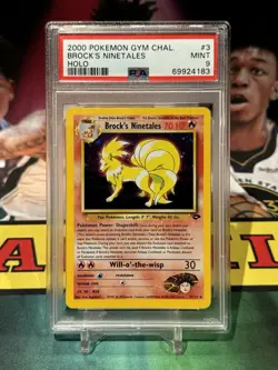 Brock's Ninetales Holo Graded PSA 9 MINT Gym Challenge 3/132 2000 Pokemon Card - Image 1
