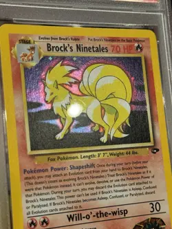 Brock's Ninetales Holo Graded PSA 9 MINT Gym Challenge 3/132 2000 Pokemon Card - Image 3