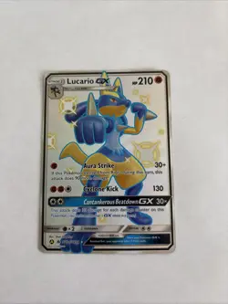 Lucario Gx Sc64/Sv94 Hidden Fates Shiny Full Art Pokemon Card - Image 1