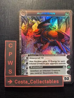 AUREBAN - 70/40/30/55/50 - SUPER RARE - CHAOTIC CARD - 1ST EDITION - NM - Image 1