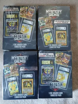 Pokemon Mystery Gems 1 Graded Card (CGC 10), 1 Booster Pack 2025! - Image 1