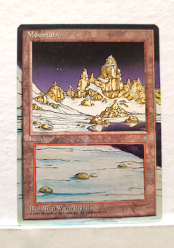 Mountain Ice Age MTG Magic Hand Painted Altered Extended FULL Art - Image 1