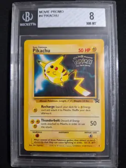 Pikachu WB Movie Promo 1999 Card #4 Pokemon BGS 8 - Image 1