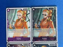 Kalifa One Piece TCG 4-card lot PRB-01 Uncommon+OP03 Rare/Uncommon+more - PWE - Image 3